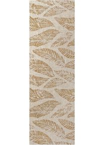 Waschbare Fu&szlig;matte mit Bl&auml;ttern, beige, Gr&ouml;&szlig;e 38x59 cm, bonprix