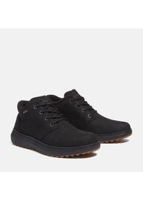 Schn&uuml;rboots Timberland "HUDSON ROAD - MID LACE GORE-TEX CHUKKA", Herren, Gr. 47,5, schwarz (schwarz nubuck), Leder, Schuhe Schn&uuml;rboots, Winterstiefel, Schn&uuml;rstiefel, Winterschuhe, wasserdicht