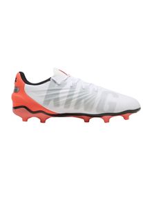 Puma Voetbalschoenen voor kinderen, model King Match, voor harde ondergrond (Wit, Rood)