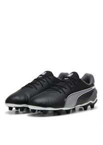 Puma Voetbalschoenen voor kinderen, model King Match, voor harde ondergrond (Zwart, Wit)