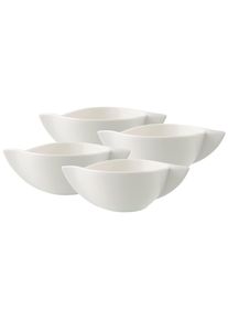 Villeroy & Boch Tasse VILLEROY & BOCH "Suppentassen NewWave 450 ml 4er Set wei&szlig;", wei&szlig;, Porzellan, Trinkgef&auml;&szlig;e, Tasse