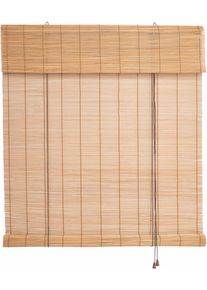 Seitenzugrollo Liedeco "Bambus" Gr. 5, braun (kirschholzfarben), B:140cm H:160cm, Bambus, Rollos, Seitenzugrollo, Bambusrollo