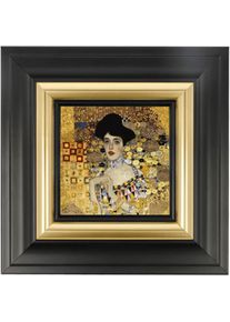 Wandbild Goebel "Gustav Klimt - Adele Bloch-Bauer", gold (farbe bild(er): bunt), B:18,5cm H:18,5cm T:3cm, Porzellan, Bilder, Wandbild, Mit aufw&auml;ndiger Echtgoldauflage