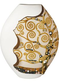 Dekovase Goebel "Gustav Klimt - Der Lebensbaum", gold (bunt), B:24,5cm H:31cm T:15cm, Porzellan, Vasen, Dekovase, Limitiert auf 1.000 St&uuml;ck, mit Zertifikat