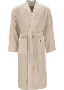 Unisex-Bademantel Vossen Gr. 46, beige (tibet), 46/52, Baumwolle, Hausm&auml;ntel, Unisex-Bademantel