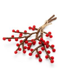 &Eacute;n Gry & Sif Kleine Beerenzweige Filz Rot
