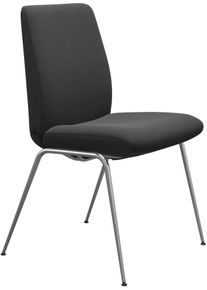 Polsterstuhl stressless "Laurel", grau (charcoal dinamica, chrom gl&auml;nzend), B:57cm H:92cm T:59cm, Microfaser DINAMICA (88% Polyester, 12% Polyurethan), St&uuml;hle, Polsterstuhl, Low Back, Gr&ouml;&szlig;e L, mit Beinen aus Stahl in Chrom gl&auml;nzend