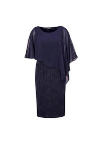 GOLDNER Abendkleid &raquo;Edles Jersey-Kleid mit Glitzerdetails&laquo; Chiffon blau, Gr&ouml;&szlig;e 46