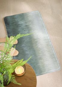 Badrumsmatta med memoryskum - gr&ouml;n - storlek 1 (Matta f&ouml;r golvst&aring;ende WC 45/50cm) - bonprix
