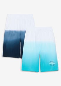 bonprix Bermude lungi (2) &icirc;n stil casual din jerse din bumbac 100% organic, albastru, 134