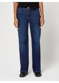 Weite Jeans Gang "94AMELIE WIDE", Damen, Gr. 30, N-Gr, blau (simply dunkelblau), Denim/Jeans, Obermaterial: 93% Baumwolle, 5% Elastomultiester, 2% Elasthan, weit lang, Jeans Weite Jeans, im 5-Pocket-Stil aus Stretch-Denim