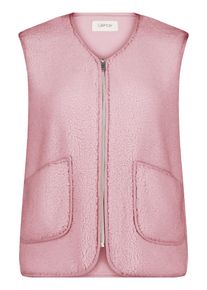 Sweatweste Cartoon "Sweatshirt-Jacke mit aufgesetzten Taschen", Damen, Gr. 44, pink (light mauve), Obermaterial: 100% Polyester PES., Westen Sweatweste