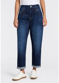 5-Pocket-Jeans Herrlicher "Brooke Denim Stretch", Damen, Gr. 32, N-Gr, calm, Denim/Jeans, Obermaterial: 98% Baumwolle, 2% Elasthan, loose fit kn&ouml;chelfrei, Jeans 5-Pocket-Jeans, im Loose Fit, Cropped-L&auml;nge