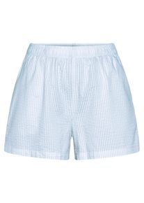 Schlafshorts VIVANCE DREAMS, Damen, Gr. 46, N-Gr, wei&szlig; (blau gestreift), Web, Obermaterial: 100% Baumwolle, gestreift, gerade kurz, Hosen Schlafshorts, mit Streifen All-over Print