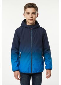 Regenjacke KILLTEC "BOYS REGENJACKE OT", Kinder, Gr. 164, neon blau, Obermaterial: 100% Polyester. Futter: 100% Polyester. Wattierung: 100% Polyester, Jacken Regenjacke, f&uuml;r Kinder, mit Kapuze