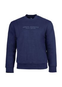 Sweatshirt ARMANI EXCHANGE "Sweatshirt SWEATSHIRT 1er Pack", Herren, Gr. L, blau (marineblau), Obermaterial: 100% Baumwolle CO., Sweatshirts Sweatshirt