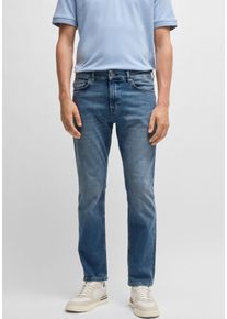 Slim-fit-Jeans BOSS Orange "Delaware Soft-Motion-Denim", Herren, Gr. 31, L&auml;nge 34, blau (medium blau427), Denim/Jeans, Obermaterial: 98% Baumwolle, 2% Elasthan, unifarben, slim fit lang, Jeans Slim-fit-Jeans, Schmale Silhouette bei mittlerer Leibh&ouml;he