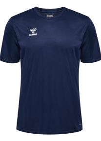 Trainingsshirt HUMMEL "HMLESSENTIAL JERSEY S/S", Damen, Gr. S, marine, Trikot, Obermaterial: 100% Polyester, unifarben, Basic normal, Rundhals, Shirts Trainingsshirt, Kurzarm-Design, mit Rundhalsausschnitt, in Trikot-Qualit&auml;t