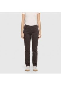 Bequeme Jeans MAC "Gracia", Damen, Gr. 48, L&auml;nge 30, braun (deep braun ppt), Denim/Jeans, Obermaterial: 95% Baumwolle, 3% Polyester, 2% Elasthan, unifarben, comfort fit kn&ouml;chellang, Jeans Bequeme Jeans