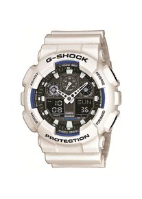 Casio G-SHOCK, Herren, Chronograph Quarzuhr,Armbanduhr,Herrenuhr,digital, bis 20 bar wasserd.Resinarmband, wei&szlig;, Sportlicher Herrenchronograph