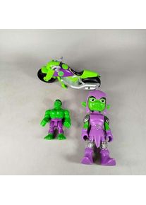 Hasbro Bundle Hulk & Green Goblin Set von 3 Actionfiguren & Motorrade