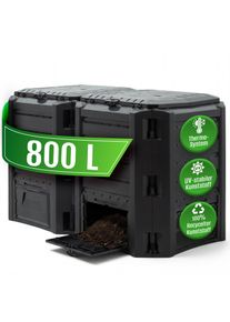 Deuba Compostbak Zwart 800L