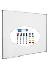 Whiteboard-Set inkl. Zubeh&ouml;r, Stahl, BxH 900 x 600 mm eurokraft basic