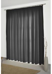 Vorhang WIRTH "NEUFAHRN" Gr. 1, schwarz, B:135cm H:145cm, Jacquard, Polyacryl, Polyester, Gardinen, Vorhang