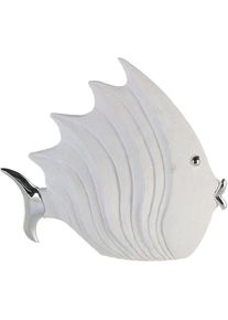 Tierfigur GILDE "Fischfigur", wei&szlig;, B:29cm H:26cm T:8cm, Kunstharz, Dekofiguren, Tierfigur