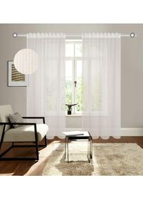 Gardine Bruno Banani "Lazlo" Gr. 4, natur, B:135cm H:245cm, Polyester, Gardinen, Gardine, Leinenoptik mit Leinen, Streifen, pflegeleicht, Wohn -und Schlafzimmer