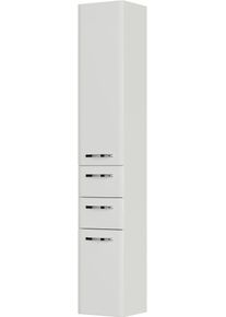 Hochschrank SAPHIR "Quickset 326, mit 2 T&uuml;ren und 2 Ausz&uuml;gen, 30cm breit", wei&szlig; (wei&szlig; glanz), B:30cm H:185,5cm T:33cm, Schr&auml;nke, Hochschrank