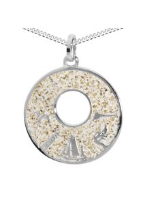 Kette mit Anh&auml;nger OSTSEE-SCHMUCK "OSTSEE-SCHMUCK Kette mit Anh&auml;nger Fischland-Dar&szlig;-Zingst" Gr. 50, silber (wei&szlig;, neutral), Halsketten, Damen, 50cm, Silber 925 (Sterlingsilber), L: 42, Kette mit Anh&auml;nger