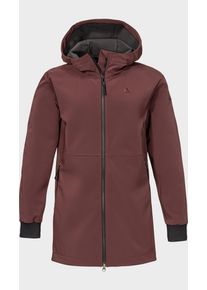 Sch&ouml;ffel Outdoorjacke SCH&Ouml;FFEL "Softshell Jk Style Suavio WMS", Damen, Gr. 40, braun (3765, lila), Oberstoff: Aussenseite: 100% Polyester, Innenseite: 100% Polyester. (Membran: Thermoplastisches Polyurethan). Futter: 100% Polyester, relaxed fit, hoch geschlossener Ausschnitt, Jacken Outdoorjacke