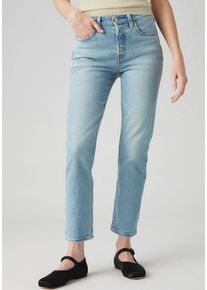 Levi's 7/8-Jeans LEVI'S "501 Crop", Damen, Gr. 30, L&auml;nge 28, blau (no rush), Denim/Jeans, Obermaterial: 99% Baumwolle, 1% Elasthan, figurbetont 7/8-L&auml;nge, Jeans 7/8-Jeans, 501 Collection, 5-Pocket-Style