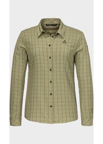 Sch&ouml;ffel Outdoorbluse SCH&Ouml;FFEL "Blouse Style Energio WMN", Damen, Gr. 48, 6715, gr&uuml;n, Oberstoff: 78% Polyester, 22% Nylon, Basic, V-Ausschnitt, Blusen Outdoorbluse