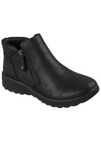 Stiefelette Skechers "LOVELY VIBE-FALL IN BLOOM", Damen, Gr. 37, schwarz, Lederimitat, unifarben, Schuhe Stiefelette, Winterboots mit Air-Cooled Memory Foam Komfort-Innensohle