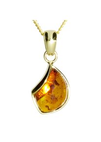 Kette mit Anh&auml;nger OSTSEE-SCHMUCK "OSTSEE-SCHMUCK Kette mit Anh&auml;nger Jula 23 mm" Gr. 42, gold (wei&szlig;, neutral), Halsketten, Damen, 42cm, Gelbgold 333, L: 42, Kette mit Anh&auml;nger