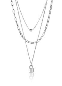 Collier MARC LAUDER "MNA10SS", silber, Halsketten, Damen, 40&ndash;45cm, Edelstahl, L: 40 45, Collier