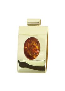 Kettenanh&auml;nger OSTSEE-SCHMUCK "Ostsee-Schmuck Anh&auml;nger Julia Anh&auml;nger Julia", gelb (wei&szlig;, neutral), Schmuckanh&auml;nger, Damen, 32 x 17mm, Gelbgold 333, 3,6 g, Kettenanh&auml;nger