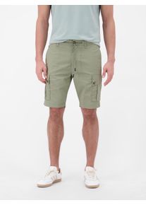 Cargobermudas Lerros "Cargo Bermuda aus hautfreundlichem Baumwollmix", Herren, Gr. 32, gr&uuml;n (tinted grau), 66% Baumwolle, 32% Nylon, 2% Elasthan, Hosen Cargobermudas