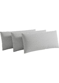 Sit & More Sofakissen SIT & MORE "Vanity, 2er-Set, B: 60 cm", grau (silber), B:60cm H:30cm T:12cm, Stoff, Polsterauflagen, Sofakissen