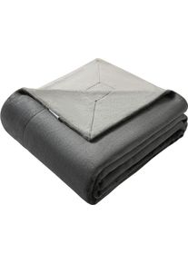 Wohndecke OTTO HOME "Tobbin", grau, B:130cm L:180cm, Polyester, Wohndecken, Wohndecke, doppelseitige Wohndecke aus Flannel, verschiedene Gr&ouml;&szlig;en, zweifarbig