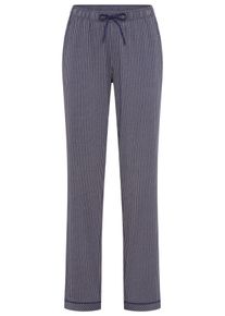 Pyjamahose s.Oliver, Damen, Gr. 36/38, N-Gr, blau (dunkelblau, gestreift), Single Jersey, Obermaterial: 50% Baumwolle, 50% Viskose, gestreift, bequem lang, Hosen Pyjamahose, mit seitlichen Eingrifftaschen