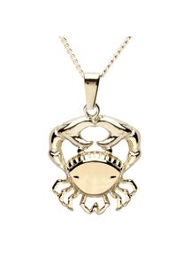 Kette mit Anh&auml;nger OSTSEE-SCHMUCK "OSTSEE-SCHMUCK Kette mit Anh&auml;nger Tierkreiszeichen Krebs" Gr. 42, gold (wei&szlig;, neutral), Halsketten, Damen, 42cm, Gelbgold 333, L: 42, Kette mit Anh&auml;nger