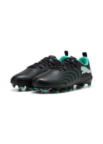 Fu&szlig;ballschuh Puma "FUTURE 9 PLAY FGAG JR", Kinder, Gr. 38,5, schwarz (Puma schwarz, intense mint, Puma wei&szlig;), Synthetik, Schuhe Fu&szlig;ballschuh, f&uuml;r Rasen- und Kunstrasenpl&auml;tze, f&uuml;r Jugendliche