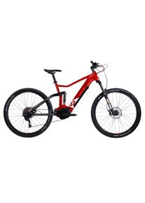 E-Bike lombardo "lombardo SEMPIONE FULLY / BOSCH 500 Wh 29" rot 10 G&auml;nge" Gr. 46, rot, schwarz, Elektrofahrr&auml;der, 46cm, 29 Zoll (73,66cm), E-Bike, BOSCH PERFORMANCE LINE 36 V/250 W, Mittelmotor