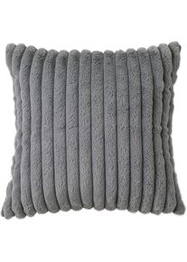 Kissenbezug OTTO HOME "Milara Premium", grau, B:50cm L:50cm, Polyester, Polyester, Kissenbez&uuml;ge, Kissenbezug, flauschige Kissenh&uuml;lle, unifarben, sehr weich, hochwertig 350g/m&sup2;