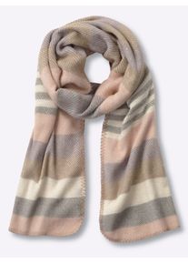 Modeschal Heine, Damen, beige (puder), Viskose, gemustert, Modet&uuml;cher Modeschal