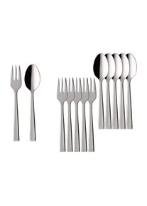 Villeroy & Boch Besteck-Set VILLEROY & BOCH "Kaffeebesteck Bundle Victor 12er Set edelstahl", silber (edelstahl), 12, Essbesteck-Sets, Besteck-Set, Sp&uuml;lmaschinenfest