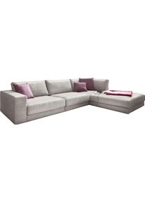 Ecksofa 3C CANDY "Enisa II L-Form", silber, B:325cm H:86cm T:222cm, Korpus/Basismaterial: 100% Polyester. Sitzfl&auml;che: 100% Polyester, Sofas, Ecksofa, bestehend aus Modulen, daher auch individuell aufstellbarbar